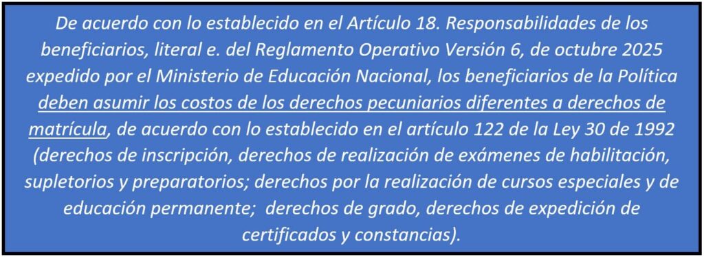 disclaimer matricula