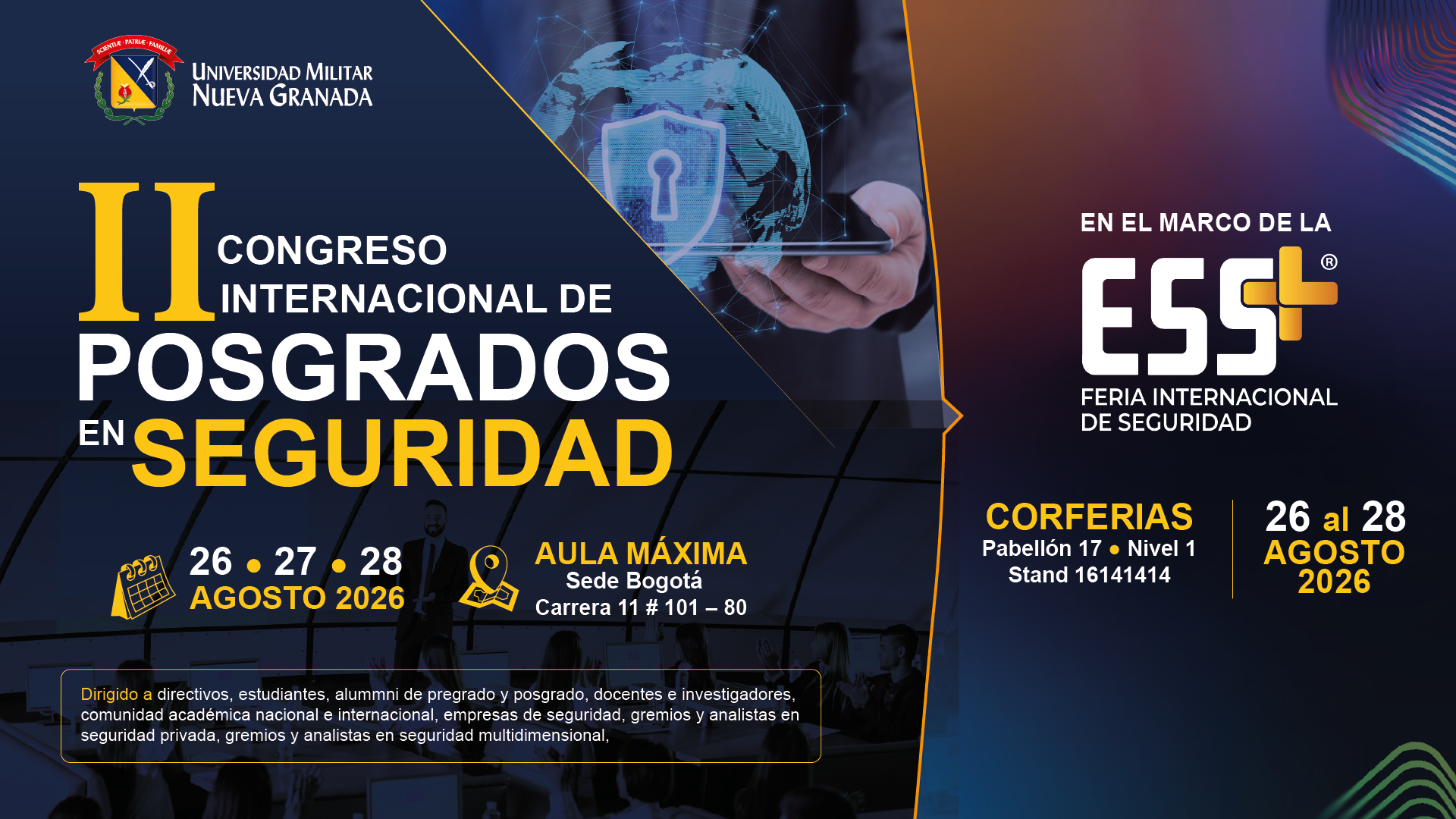 II Congreso Internal Posgrados en Seguridad pantallas