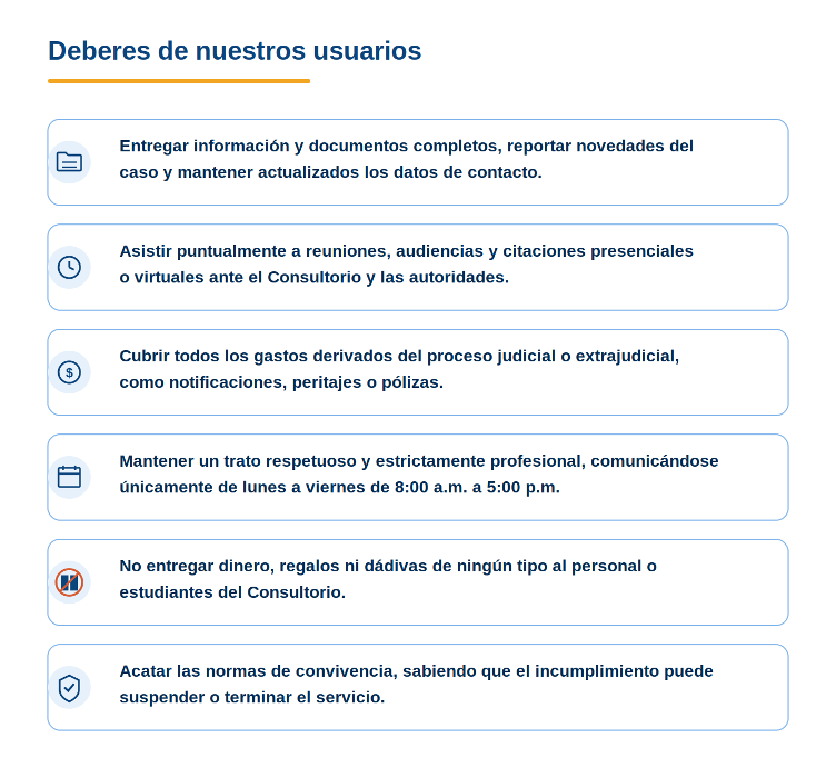 Deberes consultorio