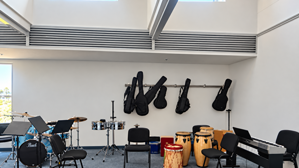 Sala de Ensayo Musical Iluminada