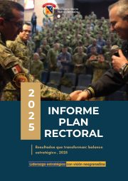 Primera página de Informe de avance Plan Rectoral 2025