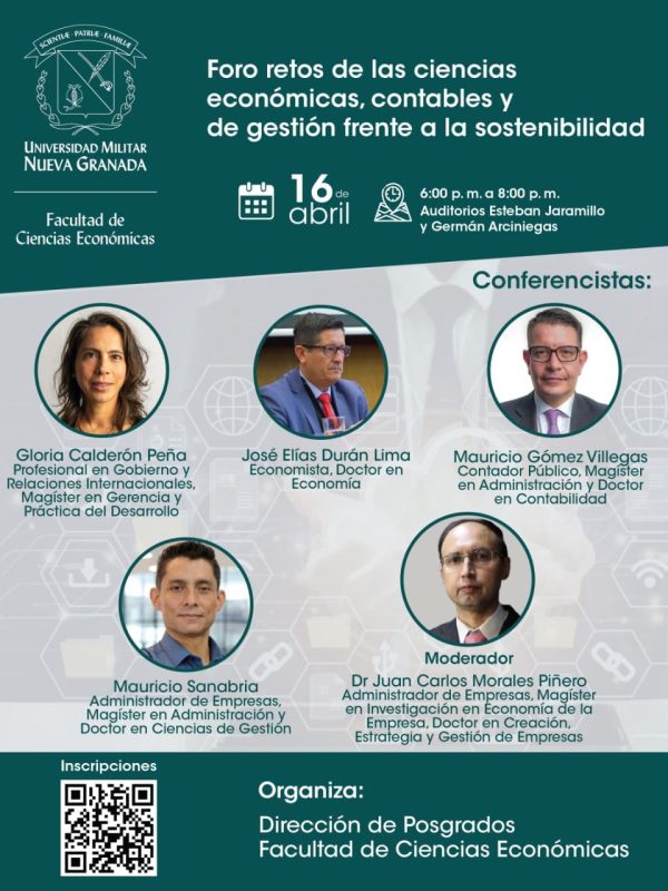 Foro: Retos de las ciencias Econ&oacute;micas, Contables y de gesti&oacute;n frente a la Sostenibilidad